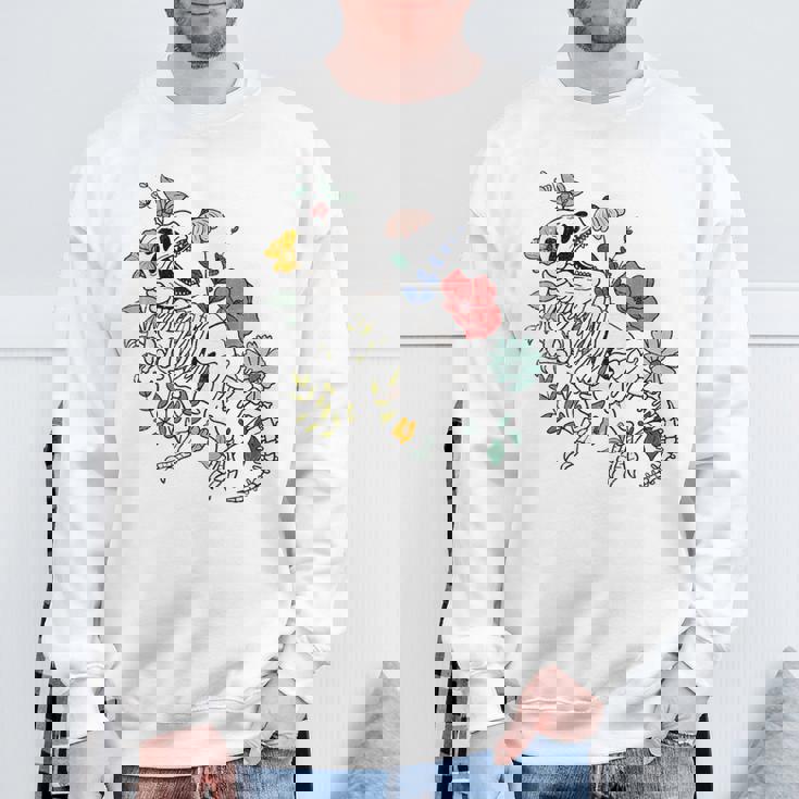 ティラノサウルス 恐竜 骨格 化石 古生物学 スウェットシャツ 高齢者への贈り物