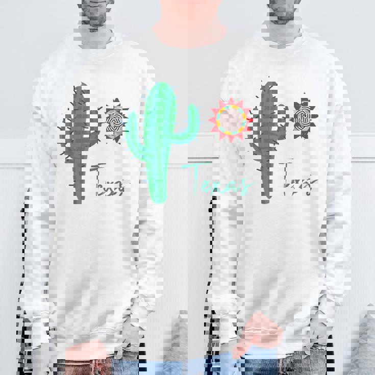 テキサス キュート 気まぐれなサボテン 南西部の太陽 砂漠 バケーション スウェットシャツ 高齢者への贈り物