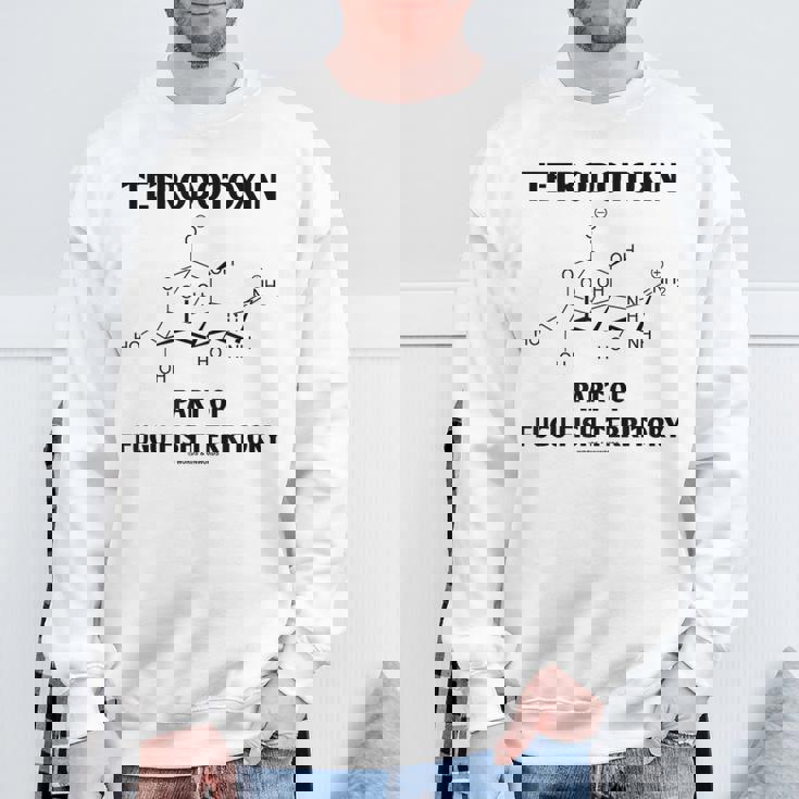 テトロドトキシン フグフィッシュテリトリー化学構造の一部 スウェットシャツ 高齢者への贈り物