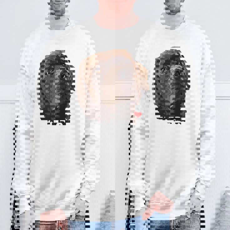 ディス・イズ・ラブ・チョコレート・ラボ 長袖tシャツ スウェットシャツ 高齢者への贈り物