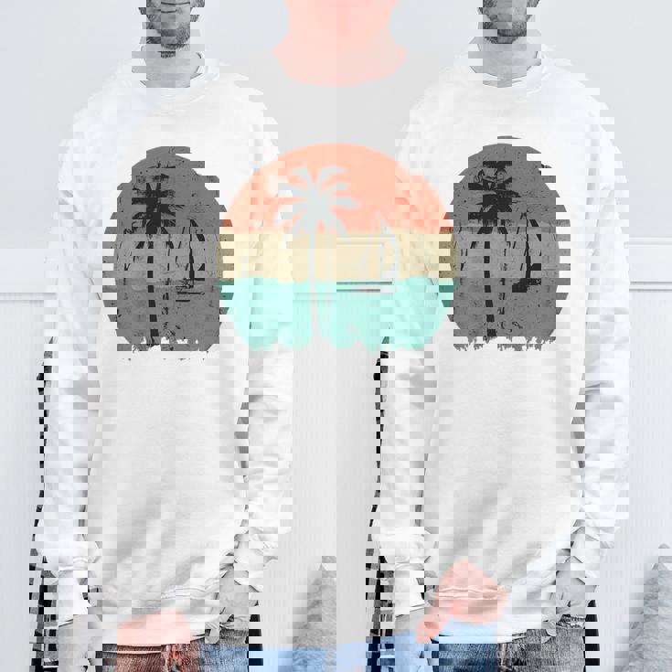 トロピカル ビーチ ヤシの木 ヴィンテージ レトロ 70年代 80年代 航海 スウェットシャツ 高齢者への贈り物