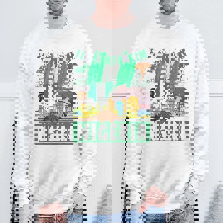 ナイジェリアの服のアイデア キッズ&ノベルティ ナイジェリア国旗 スウェットシャツ 高齢者への贈り物