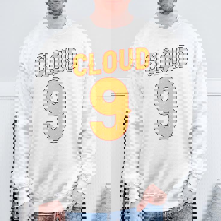 ナイス イエロー オレンジ クラウド 9 コスチューム 男女兼用 長袖tシャツ スウェットシャツ 高齢者への贈り物