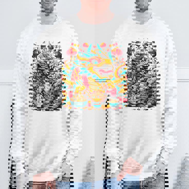 ニューイヤードラゴン ジョイフルドラゴン 旧正月のお祭り スウェットシャツ 高齢者への贈り物