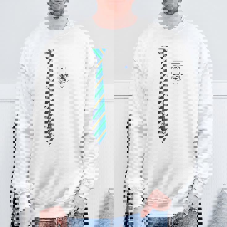 ネクタイで在宅ワーク ホームオフィス・アウトフィット Homeoffice Outfit スウェットシャツ 高齢者への贈り物