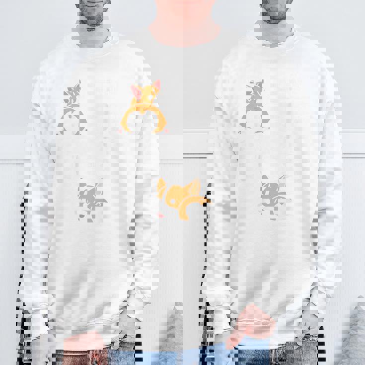 バックプリント ノッシン お尻 犬 かわいい コーギー スウェットシャツ 高齢者への贈り物