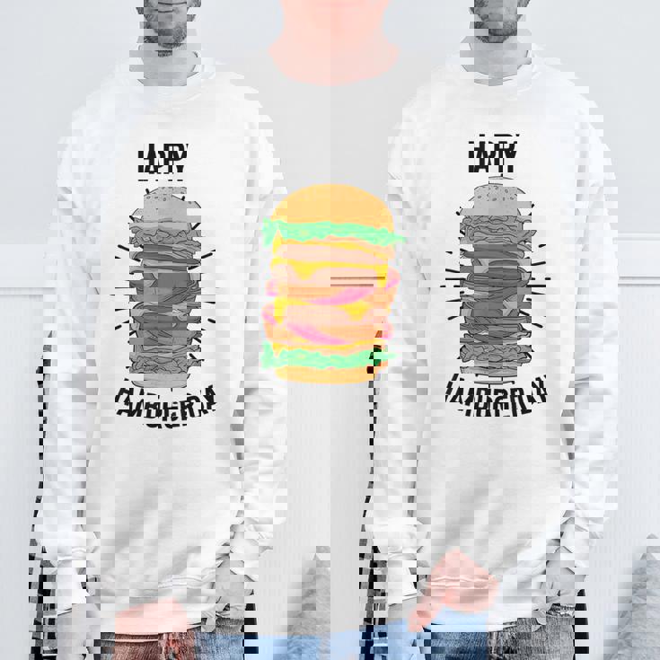 ノベルティ ハンバーガーデー フローズン加工 ミール愛好家 フライドポテト スウェットシャツ 高齢者への贈り物