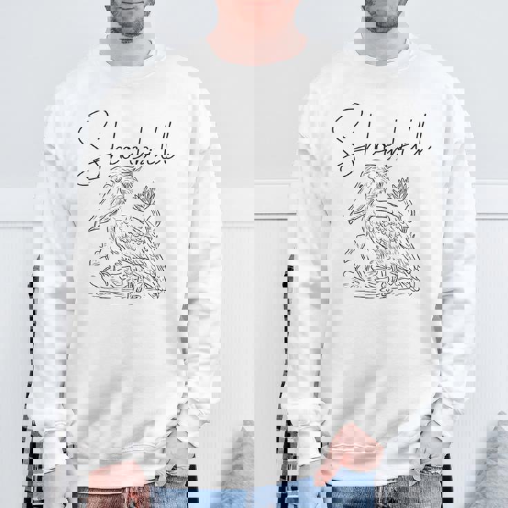 ハシビロコウ 鳥の日 鳥類学者 ホエールビル コウノトリ スウェットシャツ 高齢者への贈り物