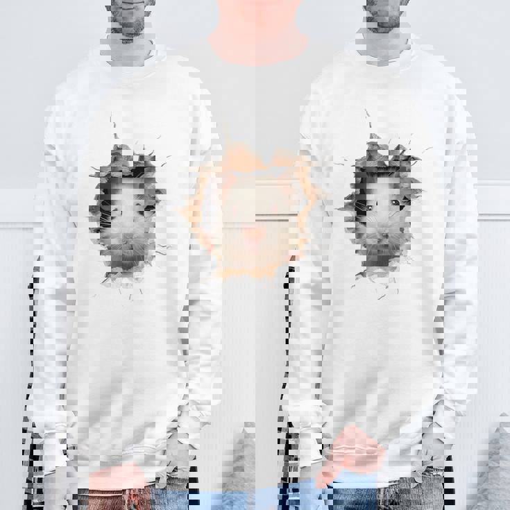 ハムスター アニマルプリント グラフィック ポートレート 顔 ハムスター スウェットシャツ 高齢者への贈り物