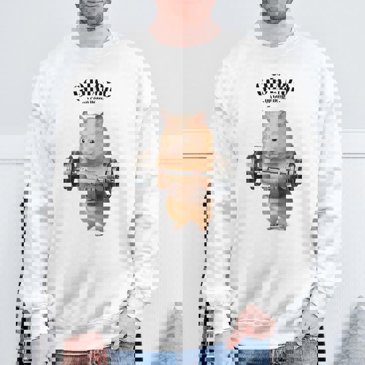 ハムスター ウェイトリフティング フィットネスジム スウェットシャツ 高齢者への贈り物