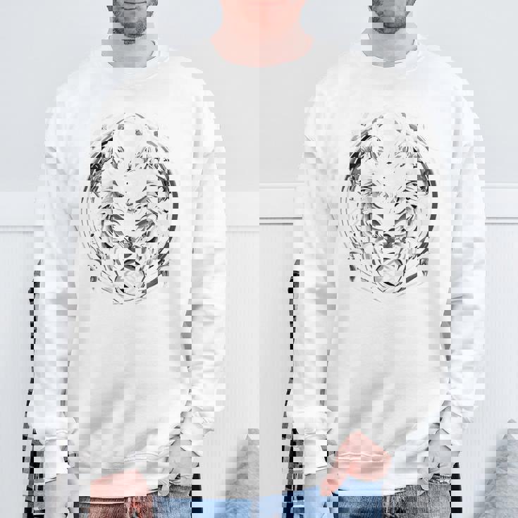 ハロウィンコスチューム ホワイトウルフ ギリシャ神話 バックプリント スウェットシャツ 高齢者への贈り物