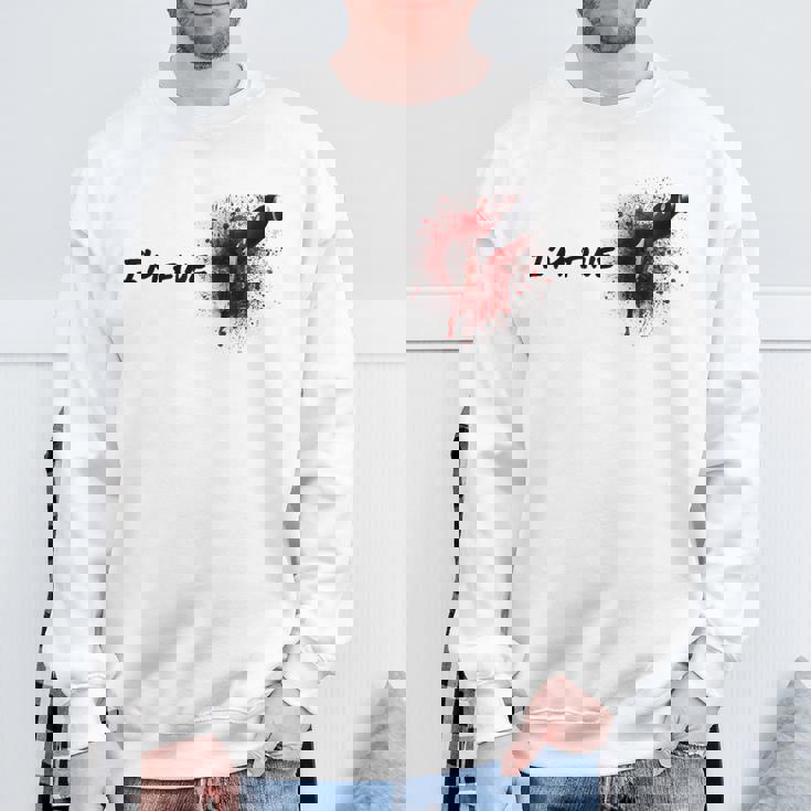 ハロウィンホラー血染み傷＆血傷元気です スウェットシャツ 高齢者への贈り物