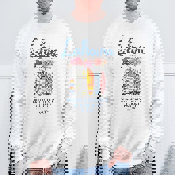 ハワイ ラハイナ マウイ ヴィンテージ サーフィン ハワイアン スウェットシャツ 高齢者への贈り物