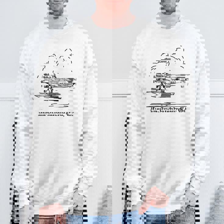 ハンザ ブランデンブルク W29 ドイツ水上飛行機 空飛ぶ雲 スウェットシャツ 高齢者への贈り物