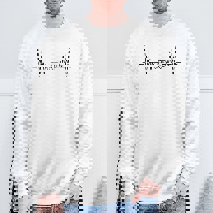 ハートビート Ecg オフィシャル 結婚式 司会者 結婚 スウェットシャツ 高齢者への贈り物