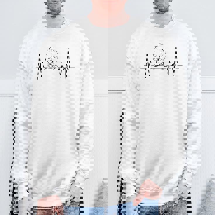 ハートビート ドッグ デザイン ビションフリーゼ スウェットシャツ 高齢者への贈り物