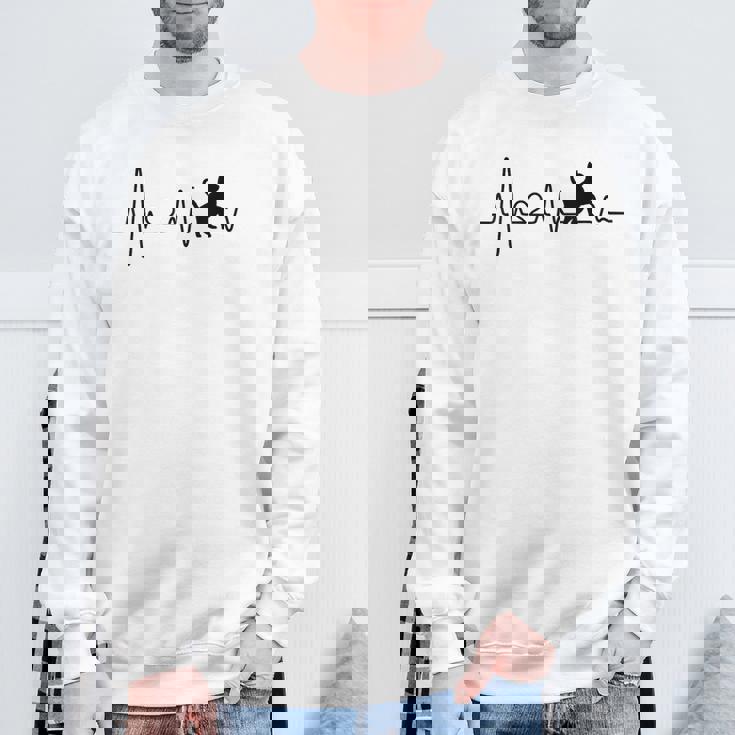 ハートビート 猫 猫好き ギフト 猫 Heartbeat Cat スウェットシャツ 高齢者への贈り物