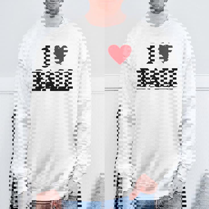 バケーションアイランドハート-ファニーアイラブバリ スウェットシャツ 高齢者への贈り物