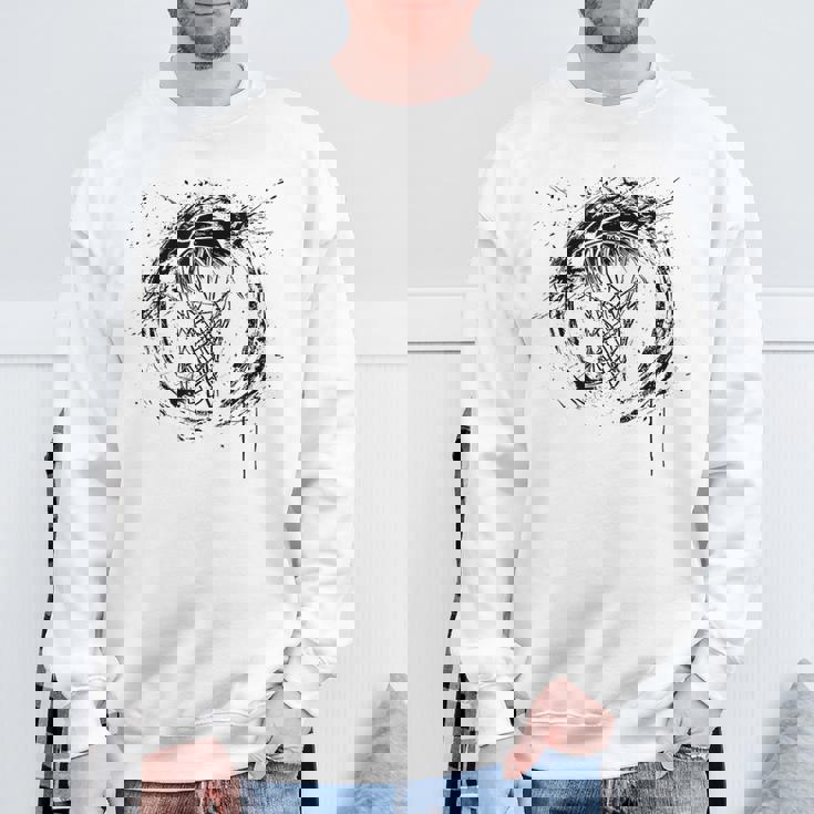 バスケットボールフープグラフィティレジャースポーツ スウェットシャツ 高齢者への贈り物