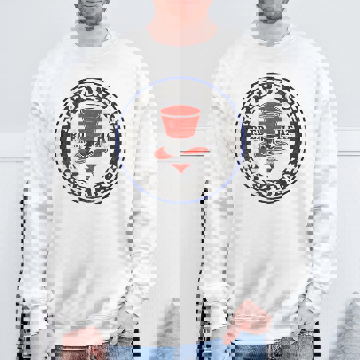 バックプリントのみ レトロ ビンテージ ガソリンスタンド レッドハット モーターオイル スウェットシャツ 高齢者への贈り物