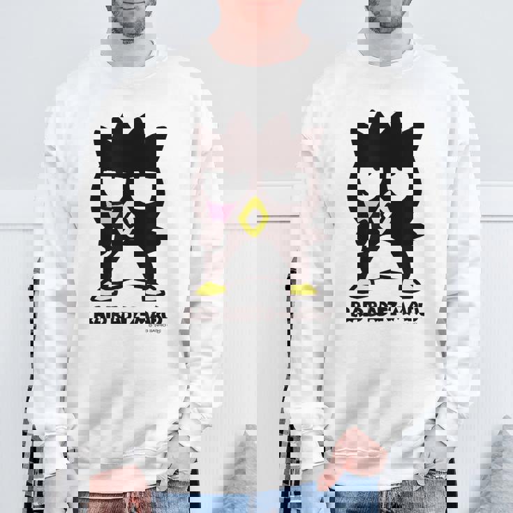 バッドばつ丸 あっかんべー ダークカラー スウェットシャツ 高齢者への贈り物