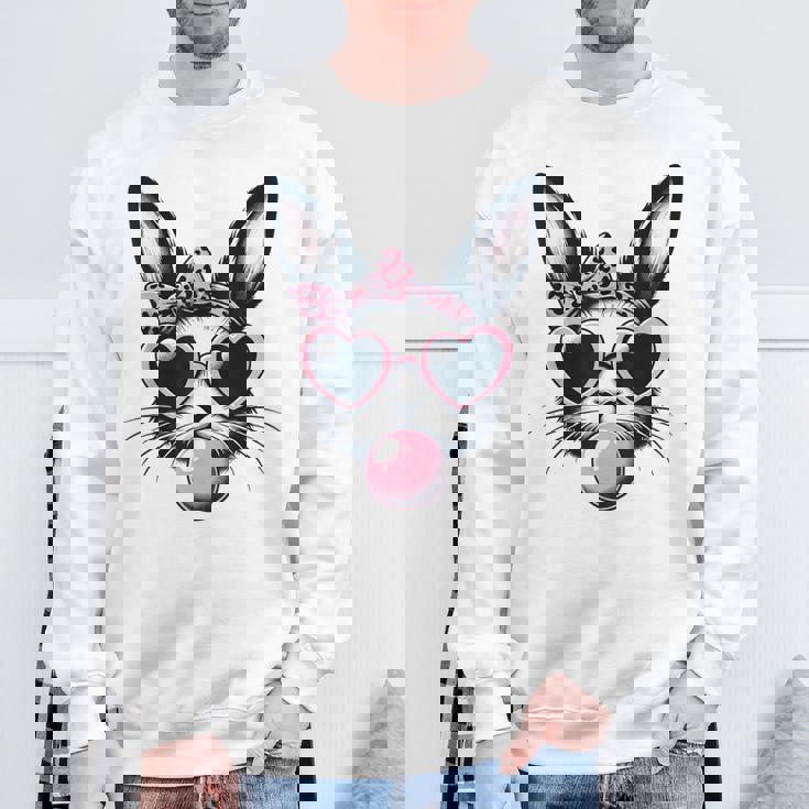 バニーフェイス サングラス付き イースターデー 男の子 男性 子供 スウェットシャツ 高齢者への贈り物