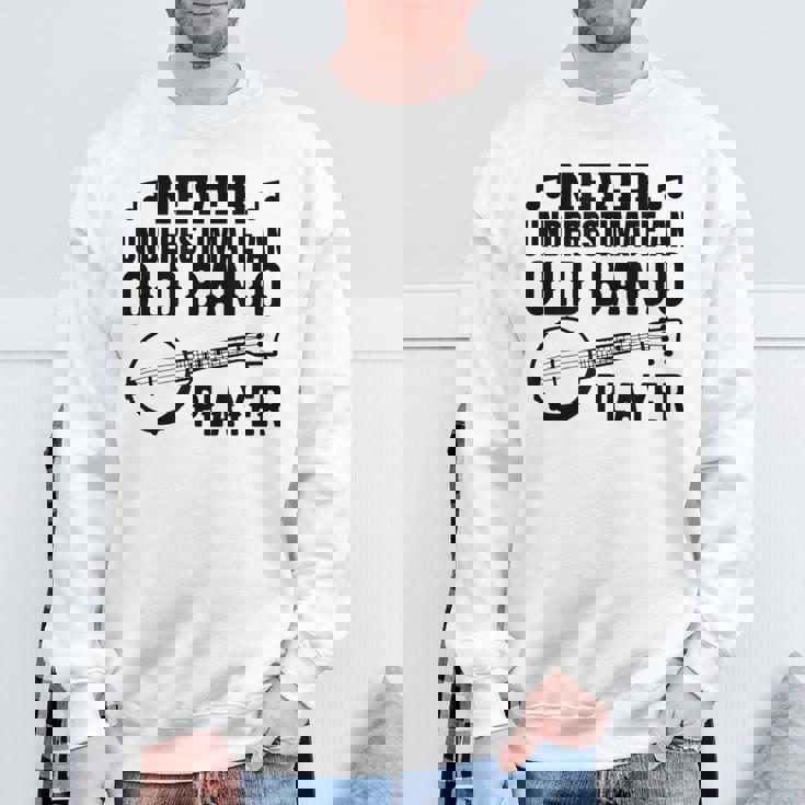 メンズ バンジョーじいさんバンジョーインストラクター スウェットシャツ 高齢者への贈り物