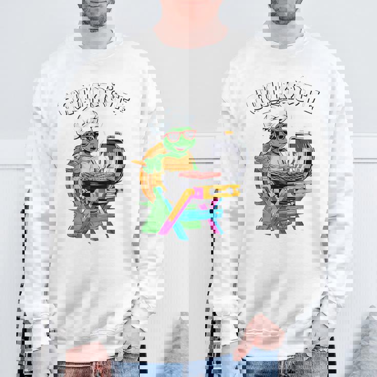 バーベキュー ヒキガエル 面白い 亀 バーベキュー ジャンパー 面白い スウェットシャツ 高齢者への贈り物