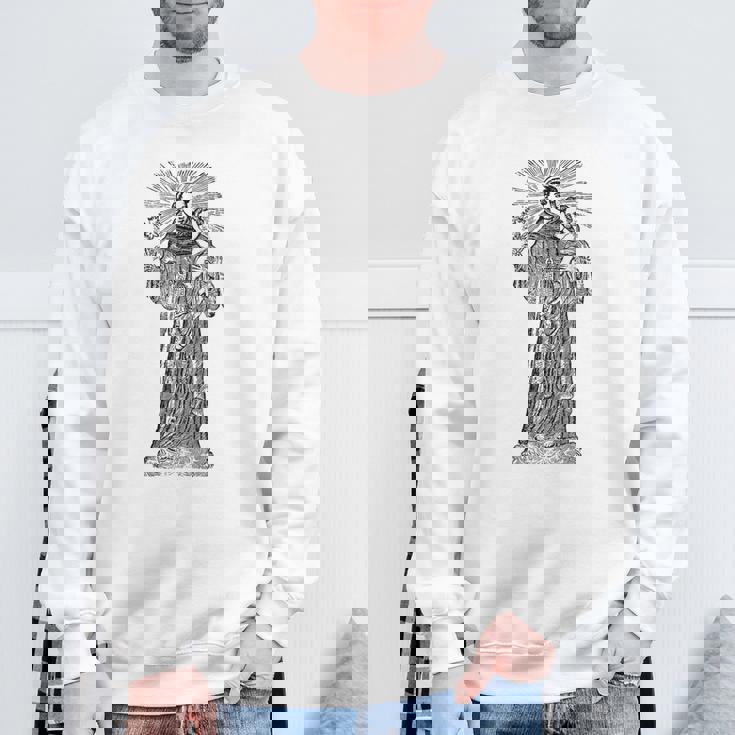 パドヴァの聖アンソニー 赤ちゃん イエス ヴィンテージ カトリック 守護聖人 スウェットシャツ 高齢者への贈り物