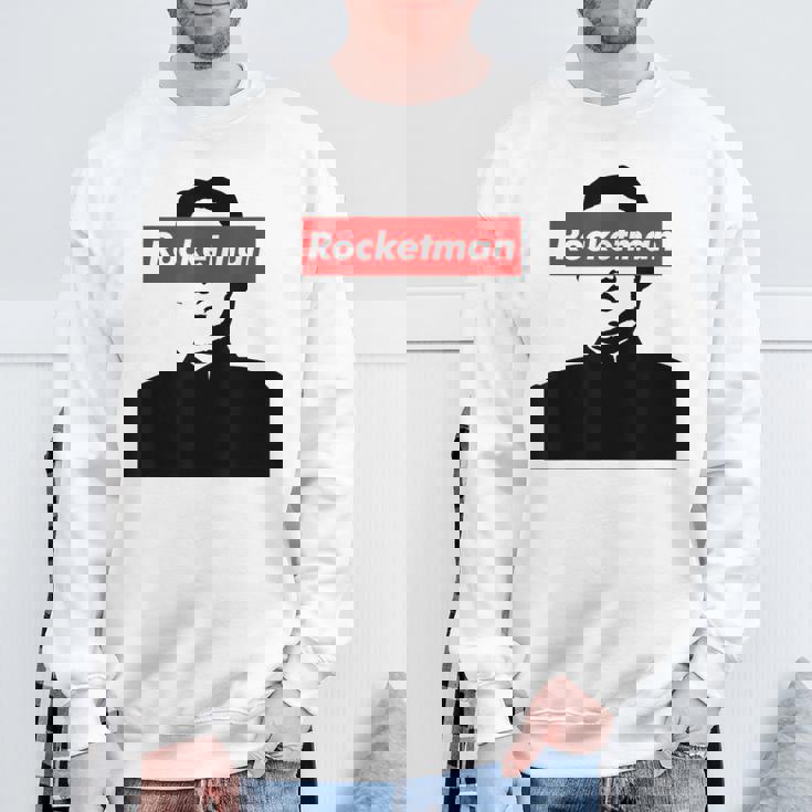 パロディ Kim Jung Un Rocketman ボックスロゴtシャツ スウェットシャツ 高齢者への贈り物