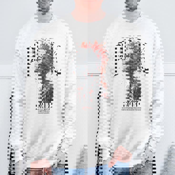 ヒップホップ ヴィンテージ エッジの効いた Y2k バックプリント ストリートウェア パンク スカル スウェットシャツ 高齢者への贈り物