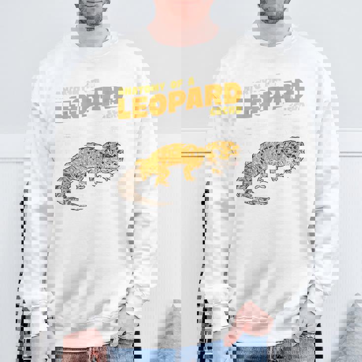 ヒョウ爬虫類ヤモリの解剖学 スウェットシャツ 高齢者への贈り物