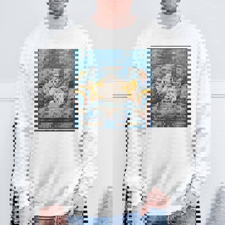 ビション・フリーゼ 音楽愛好家 絵画 犬 スウェットシャツ 高齢者への贈り物