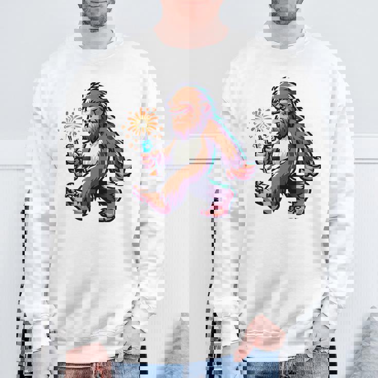 ビッグフット 7月4日 花火 愛国的なアメリカ国旗 サスカッチ スウェットシャツ 高齢者への贈り物