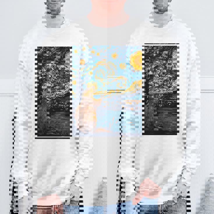 ビーバースターリーナイトヴァンゴッホ 長袖tシャツ スウェットシャツ 高齢者への贈り物