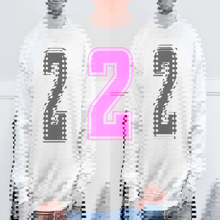 ピンク色背番号 2 チーム短大スポーツピンク色背番号付きユニフォーム スウェットシャツ 高齢者への贈り物