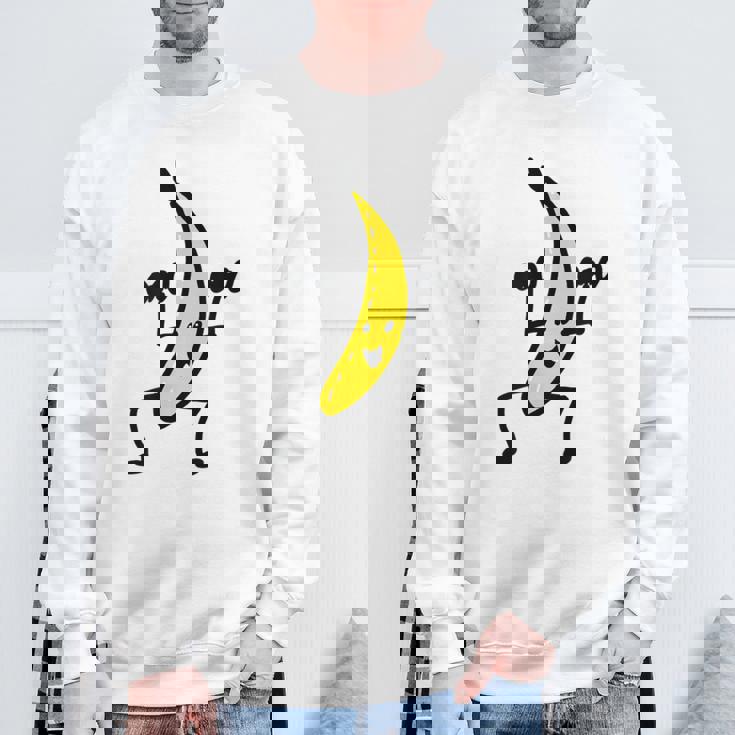 メンズ ファニースティックフィギュア フィットネス バナナダンベル トレーニング スウェットシャツ 高齢者への贈り物