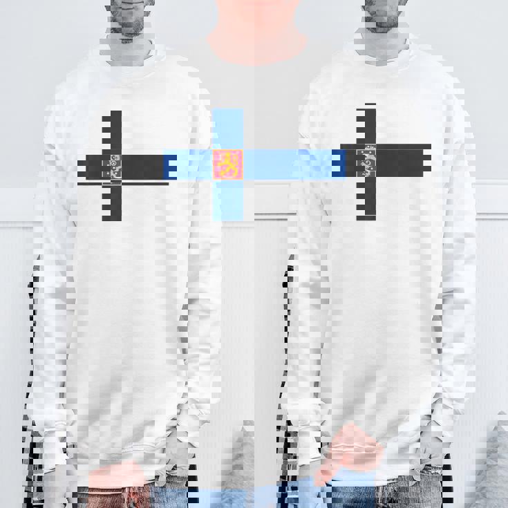 フィンランドtシャツ、フィンランド国旗、フィンランドの地図 メンズレディースキッズ スウェットシャツ 高齢者への贈り物