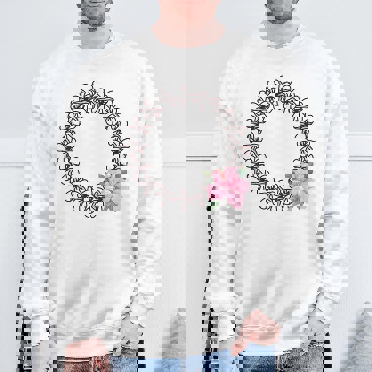 フラダンス フラ レッスン用 Aloha アロハ トロピカル ハワイ Hawaii ハイビスカス ハワイアン 南国 花 長袖tシャツ スウェットシャツ 高齢者への贈り物