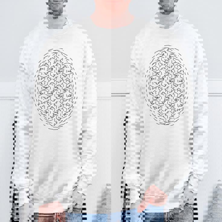 フラワー オブ ライフ 幾何学 模様 図形 シンボル スピリチュアル フラワーオブライフ スウェットシャツ 高齢者への贈り物