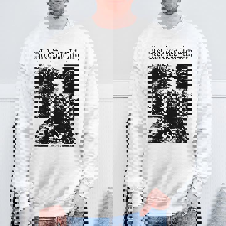 ブラックメタル ナマケモノ 笑える 邪悪 フェス バンド コンサート Metalloth Music スウェットシャツ 高齢者への贈り物