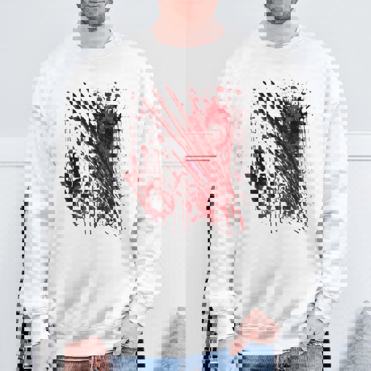 ブラッドシャツ ブラッディスプラッター ハロウィン 血 ステンド グラフィック スウェットシャツ 高齢者への贈り物