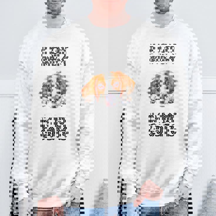 ブリタニー・スパニエル犬を連れて行けないなら行かない スウェットシャツ 高齢者への贈り物