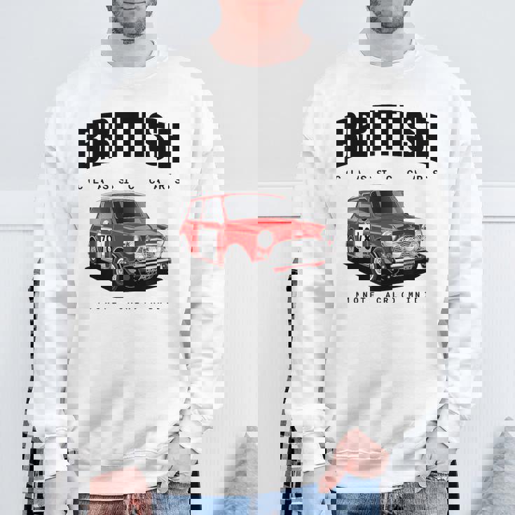 ブリティッシュクラシックスポーツカーズ 有名なラリーミニ スウェットシャツ 高齢者への贈り物