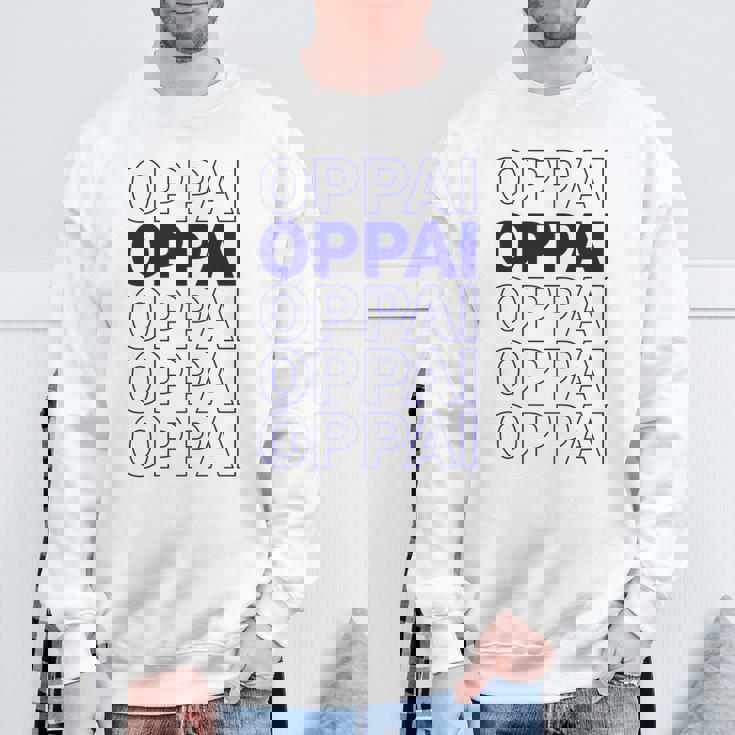 ブルーオッパイの言葉 面白いアニメ漫画 スウェットシャツ 高齢者への贈り物