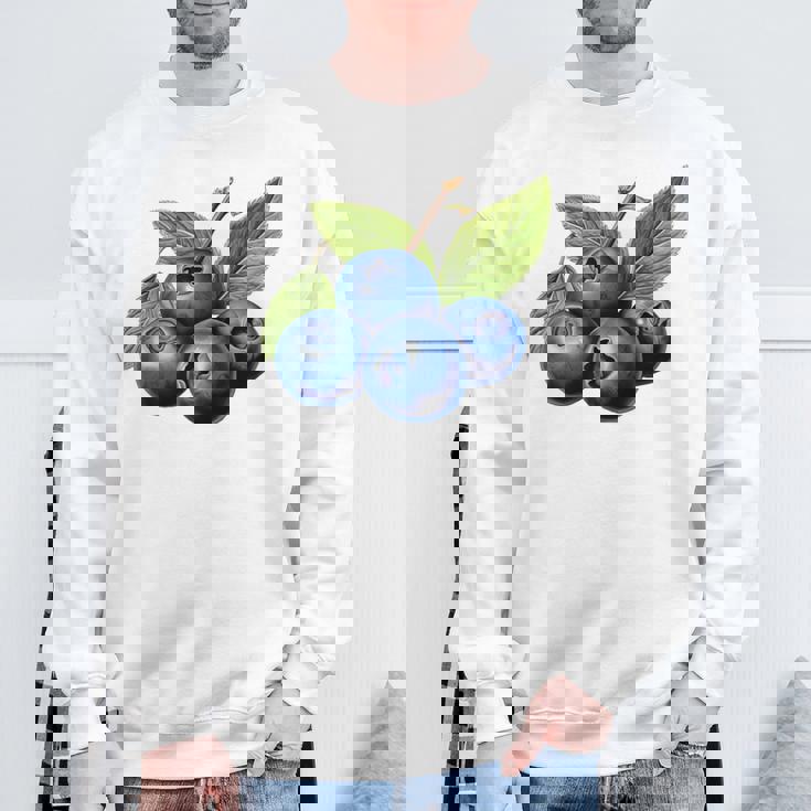 ブルーベリー愛好家のためのブルーベリーデザイン スウェットシャツ 高齢者への贈り物