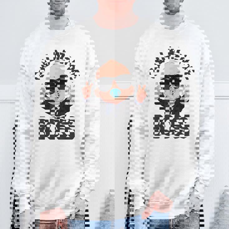 ベイビー・ボス「コール・ミー・ボス」ライク・ア・ボス・キッズ スウェットシャツ 高齢者への贈り物