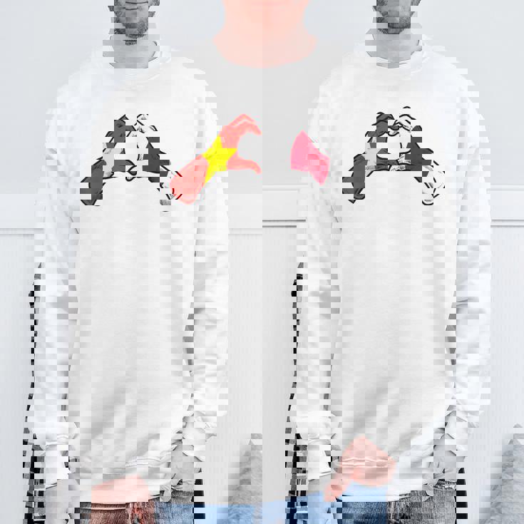 ベトナム日本国旗 ベトナムの日本のハート スウェットシャツ 高齢者への贈り物