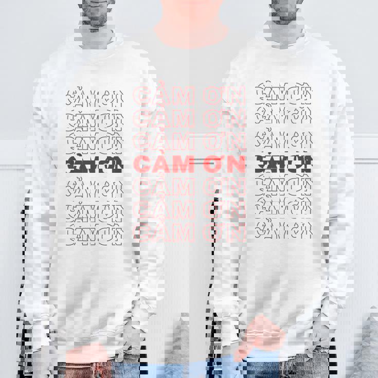 ベトナム語ありがとうベトナム スウェットシャツ 高齢者への贈り物