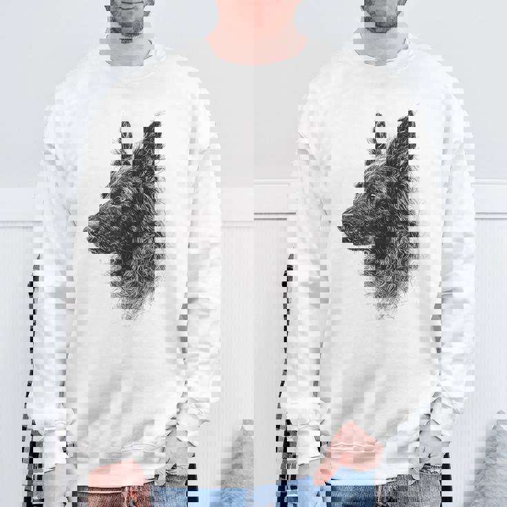 ベルギーシェパード 犬 グラフィック ペットアート ベルギーシェパード スウェットシャツ 高齢者への贈り物